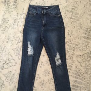 Fashion Nova Distressed Skinny Jeans